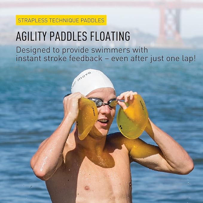 FINIS Agility Floating Swim Paddles - Strapless Design for Stroke Technique - Instant Feedback-StrideForce Fitness