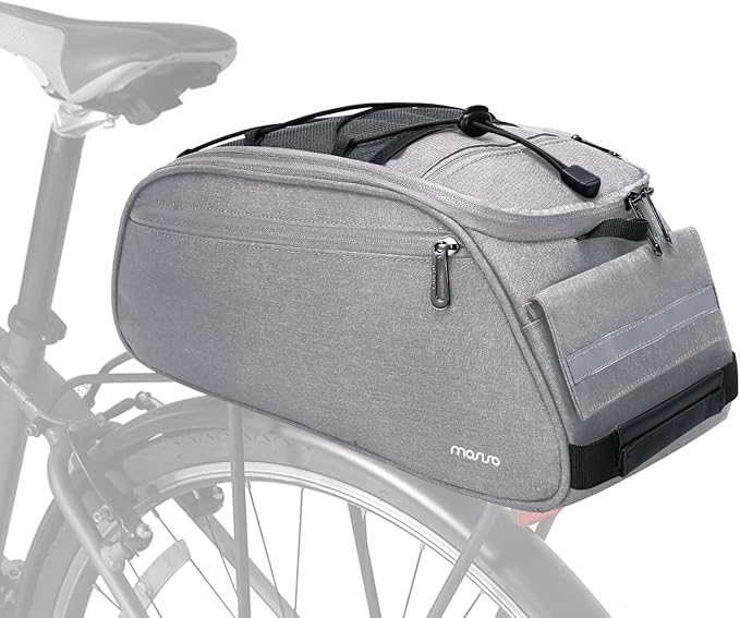 MOSISO Bike Rack Bag, Waterproof Bicycle Trunk Pannier Rear Seat Pouch Cycling Bike Carrier Backseat Storage Luggage Saddle Shoulder Bag-StrideForce Fitness