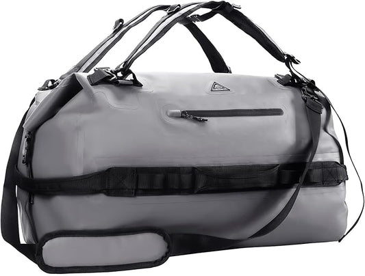 Haimont Large Waterproof Duffel Backpack Roll-Top Heavy Duty Dry Duffle Bag for Boating, Travel, Motorcycle, Kayaking, Camping, 60L-StrideForce Fitness