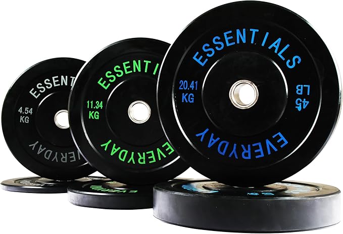 2-Inch Olympic Bumper Plates, Perfect Weight Plates for Weightlifting and Strength Training, Multiple Weights Available-StrideForce Fitness