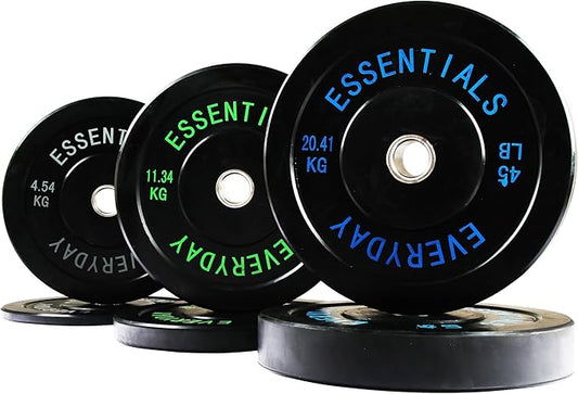 2-Inch Olympic Bumper Plates, Perfect Weight Plates for Weightlifting and Strength Training, Multiple Weights Available-StrideForce Fitness