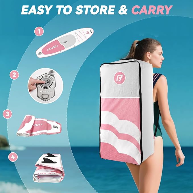 FBSPORT 11FT Premium Inflatable Stand Up Paddle Board with Electric Pump, Yoga Board with SUP Accessories & Carry Bag | Wide Stance, Surf Control, Non-Slip Deck, Leash and Paddle for Youth & Adult-StrideForce Fitness