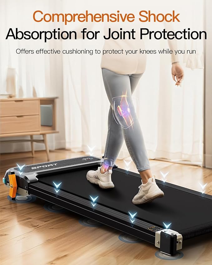 FUNRAY Versatile Walking Pad Treadmill with Incline - Dual-Sided Under Desk Treadmill with Foot Massage,2 in 1 Walking Machine for Home/Office with 330LBS Weight Capacity-StrideForce Fitness