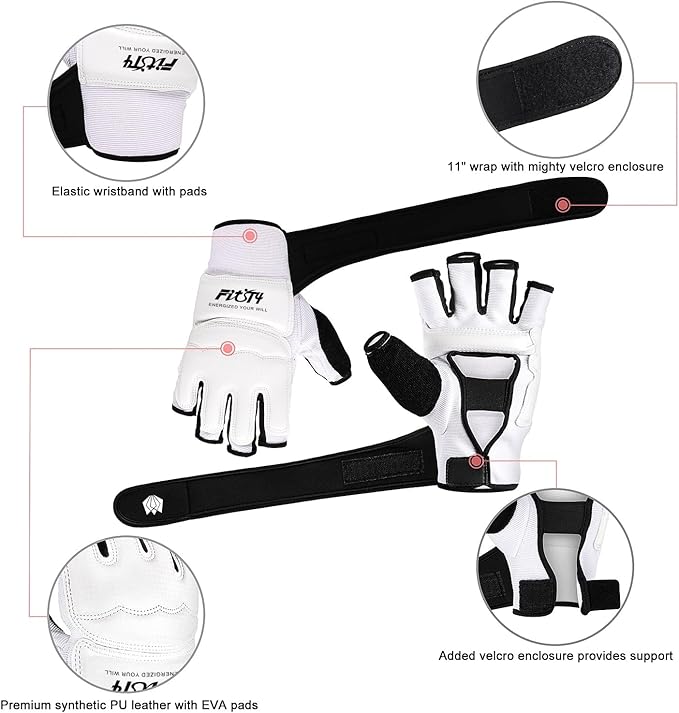 FitsT4 Sports Half Mitts MMA UFC Training Boxing Punch Bag Martial Arts Gloves-StrideForce Fitness