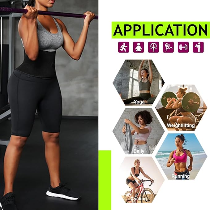 huiming Sauna Sweat Shorts for Women High Waisted stomach Waist Trainer Slimming Leggings Pants Body Shaper-StrideForce Fitness