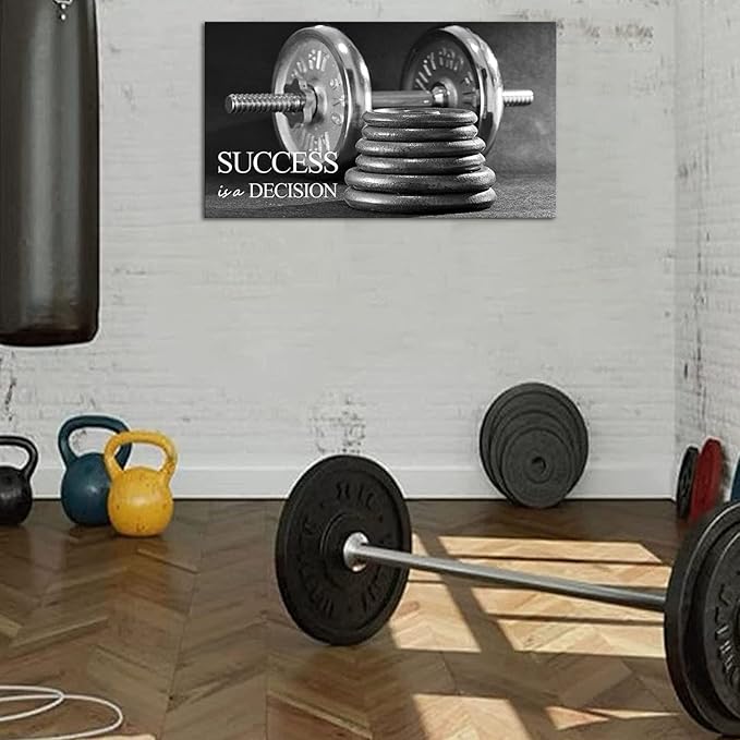YeiLnm Workout Pictures for Home Gym Room Canvas Motivational Wall Decor 20"x36"-StrideForce Fitness