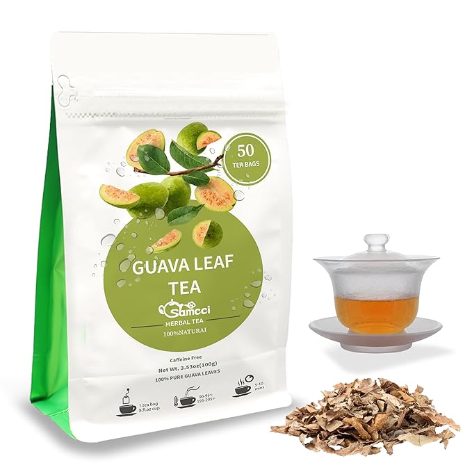 Samcci - Guava Leaves Tea Bags, 50 Teabags - Hojas De Guayaba, Premium Guava Leaf Tea - Immune Support - Digestion & Relaxation - Non-GMO - Caffeine-free-StrideForce Fitness