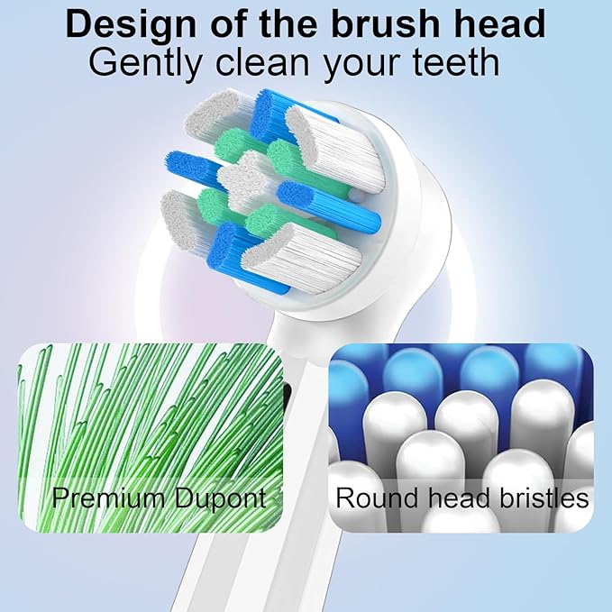 iO Replacement Heads Compatible with Oral b iO 2/3/4/5/6/7/8/9/10 Series Electric Toothbrush,Gum Care Toothbrush Head Compatible with Oral b iO Replacement Heads,White