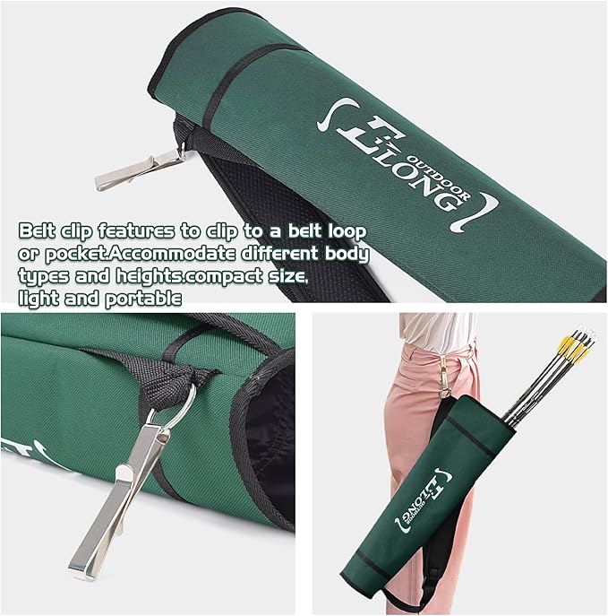 Elong Adjustable Archery Back Arrow Quiver Holder - Upgraded Quiver Arrows for Compound Recurve Bow and Hunting Target Practicing Youth and Adults-StrideForce Fitness