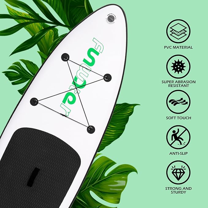 FunWater Inflatable Ultra-Light Stand Up Paddle Board for All Skill Levels with Premium SUP Paddleboard Accessories,Non-Slip Comfort Deck for Youth & Adults-StrideForce Fitness