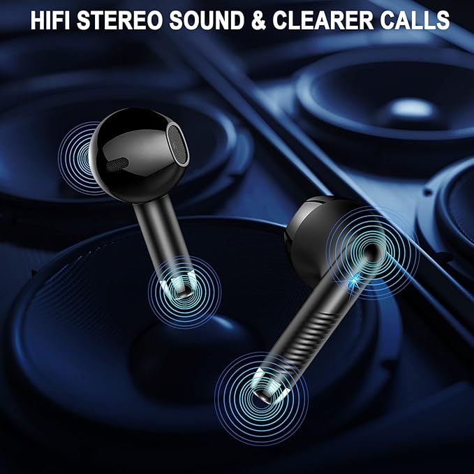 Wireless Earbuds, Bluetooth 5.4 Ear Buds LED Power Display Headphones Bass Stereo, Bluetooth Earbuds in-Ear Noise Cancelling Mic, 40H Playback Mini Case IP7 Waterproof Sports Earphones for Android iOS-StrideForce Fitness