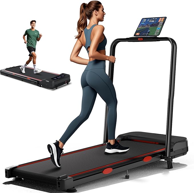 340lb Capacity Walking Pad Treadmill with 12% Incline, Big LED Display Under Desk Treadmill Support Full Manual/3-Preset Countdown/App Mode, Portable Treadmills for Small Spaces-StrideForce Fitness