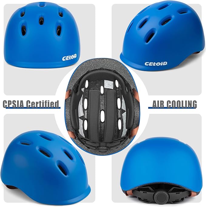 Kids Bike Helmet,Toddler Cyling Helmets for Ages 5-8-9-10-12-14-16Years Youth Boys & Girls,Child Adjustable Multi-Sport Bicycle Skateboard Roller Skate Scooter Balance Skateboarding Helmet-StrideForce Fitness