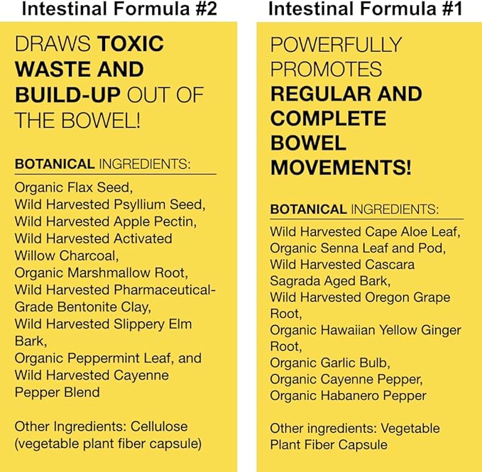 Dr. Schulze's Intestinal Formula #2 (8 Ounces) and Intestinal Formula #1 Capsules (90 Capsules) - Organic Herbal Supplements-StrideForce Fitness