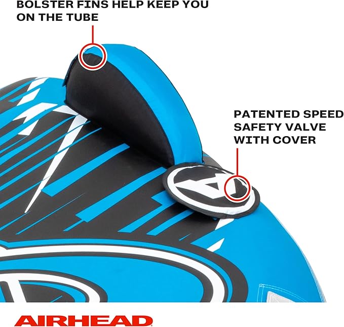 Airhead G-Force Inflatable Towable Tube | 2-4 Rider Models | Dual Tow Points | Full Nylon Cover | Kwik-Connect | Patented Speed Valve | Boat Tubes and Towables-StrideForce Fitness