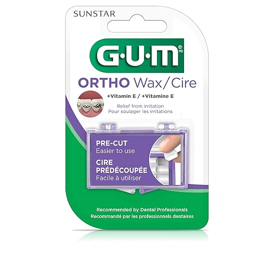 GUM - 723RQC Orthodontic Wax with Vitamin E and Aloe Vera, for Braces, Wires & Partial Dentures (Pack of 2)
