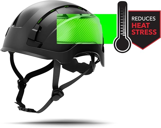 GE Safety Helmet: ANSI Type 2 Class G & E, Advanced Impact Technology, Ultra Comfortable Memory Foam, Heat Stress Reduction, Compatible with Accessories, Adjustable Size OSHA Approved-StrideForce Fitness