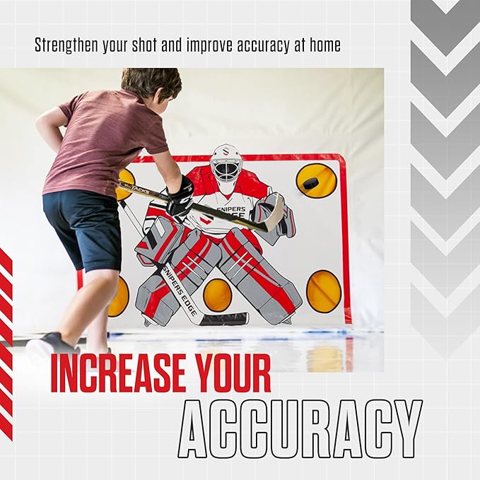 Snipers Edge Hockey Shooting Tarp – Tarp Made of Heavy Duty Vinyl – Develop a Stronger Slap and Wrist Shot Without Damaging Drywall or Breaking Windows-StrideForce Fitness
