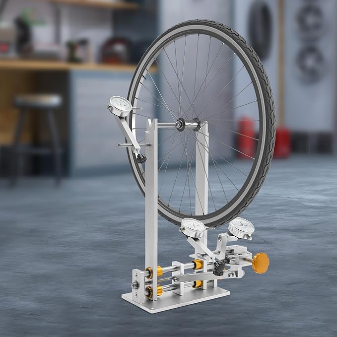 Bicycle Wheel Repair Bracket, Professional Wheel Truing Stand, Bicycle Wheel Repair Tool Kit, Bike Wheel Repair Truing Bearing Stand w/ Mechanic Tool for 10" - 29" Wheels, Bicycle Wheel Repair Truing Bearing Workstands-StrideForce Fitness