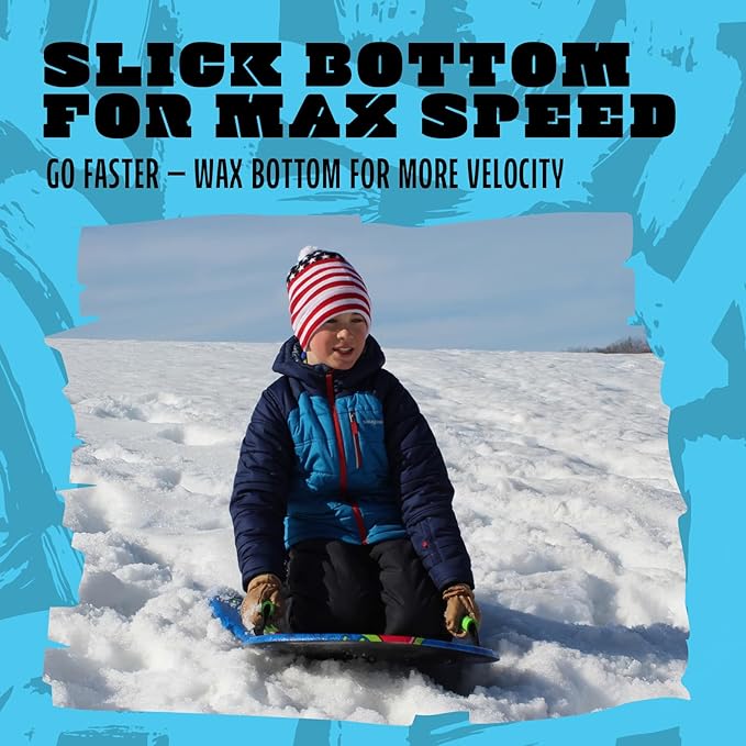 Flexible Flyer Lightweight Foam Slider, Adult and Kids Snow Play Sled with Handles, Winter Toboggan Sled for Ages 5 and Up-StrideForce Fitness