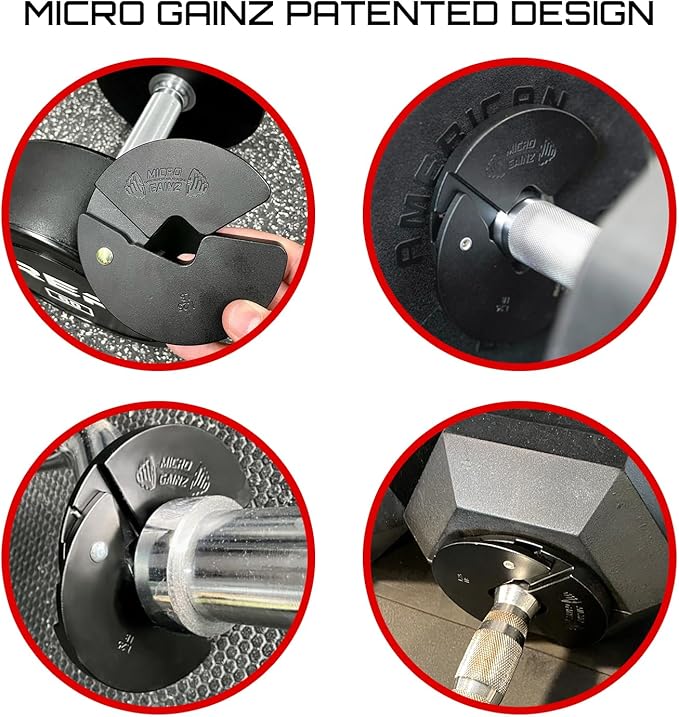 Micro Gainz Dumbbell Fractional 1.25lb Weight Plate, Ideal for Micro Loading, (Choose Color) 4 Piece Fractional Weight Plates, Designed for Dumbbell Training, Made In USA-StrideForce Fitness