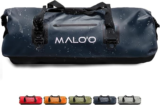 Malo'o Waterproof Dry Bag Duffel 40L/60L/100L, Roll Top Duffel Keeps Gear Dry for Kayaking, Rafting, Boating, Swimming, Camping, Hiking, Beach, Fishing - Internal & External Pockets-StrideForce Fitness