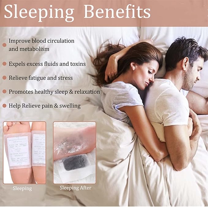 Foot Pads 100 Pieces-Premium Ginger Powder Bamboo Vinegar Feet Pads,Deep Cleansing Foot Patches for Feet Care-StrideForce Fitness