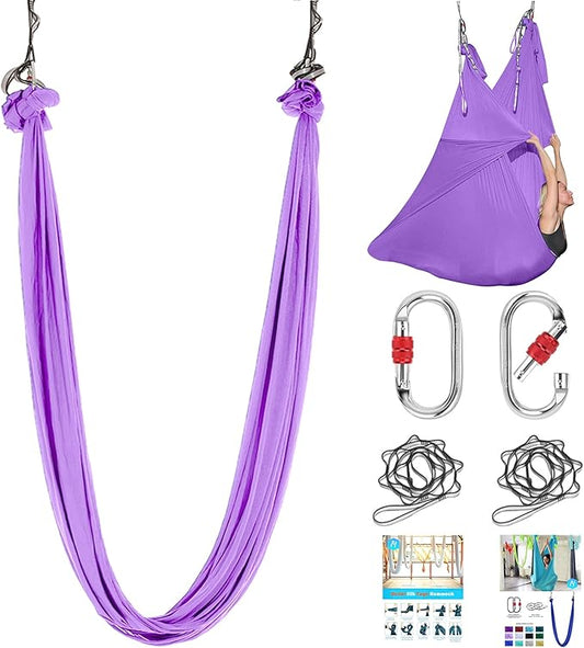 5.5 Yards Aerial Silk Swing Outdoor Hammock Aerial Yoga Swing For Adults,Aerial Yoga Hammocks for outside-StrideForce Fitness