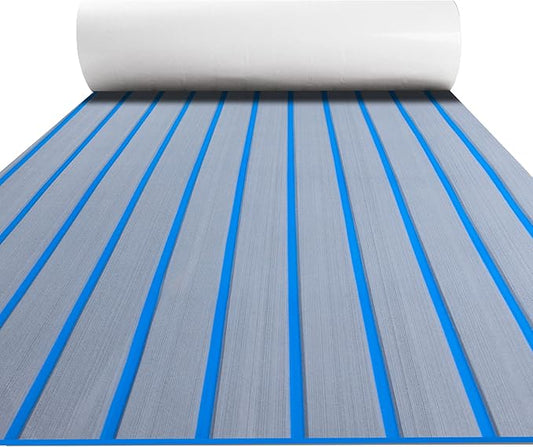 FOCEAN Boat Flooring EVA Foam Boat Decking Faux Teak Marine Flooring Boat Mat Boat Carpet Sheet for Motorboat RV Yacht Kayak Surfboard, 94.5"x 47.2"/35.4"/23.6"/15.7"-StrideForce Fitness