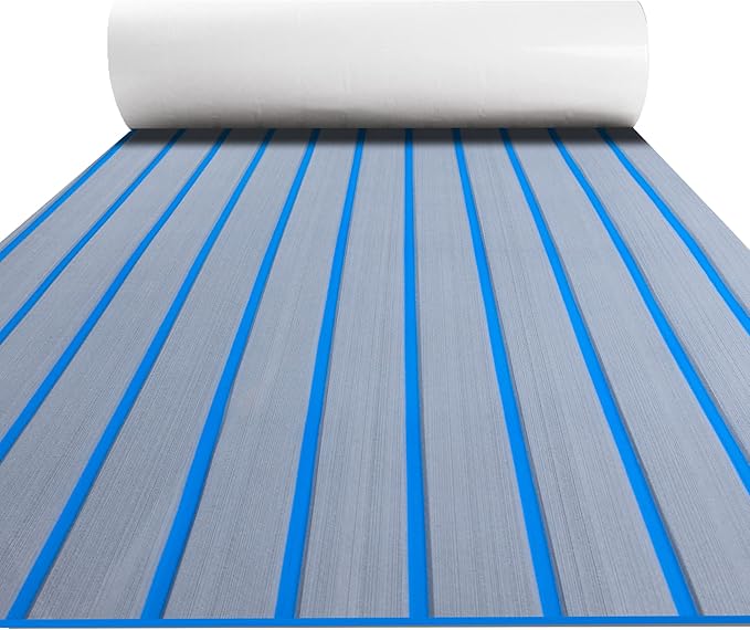 FOCEAN Boat Flooring EVA Foam Boat Decking Faux Teak Marine Flooring Boat Mat Boat Carpet Sheet for Motorboat RV Yacht Kayak Surfboard, 94.5"x 47.2"/35.4"/23.6"/15.7"-StrideForce Fitness
