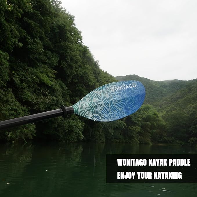 Kayak Paddles with Alloy Shaft and PP Blade, Floating Kayaking Oars, Adjustable 230-250 cm/90-98 Inches, 210-230 cm/82-90 Inches-StrideForce Fitness