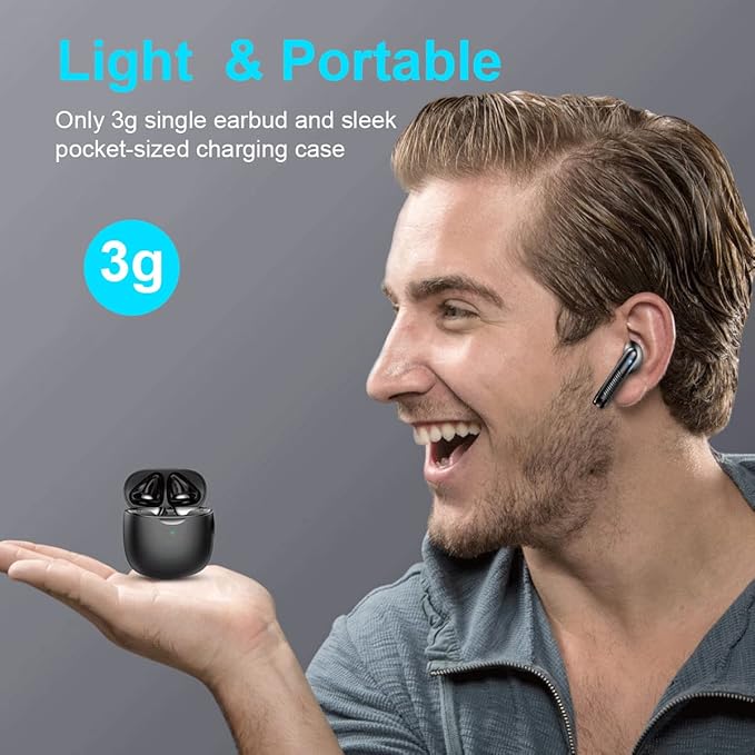 Wireless Earbuds, Bluetooth 5.4 Earbuds Stereo Bass, Bluetooth Headphones in Ear Noise Cancelling Mic, Earphones IP7 Waterproof Sports, 32H Playtime USB C Mini Charging Case Ear Buds for Android iOS-StrideForce Fitness