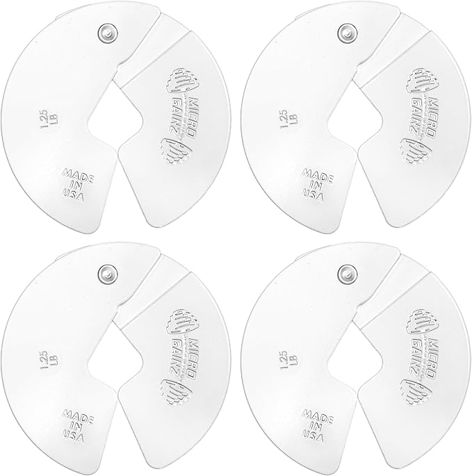 Micro Gainz Dumbbell Fractional 1.25lb Weight Plate, Ideal for Micro Loading, (Choose Color) 4 Piece Fractional Weight Plates, Designed for Dumbbell Training, Made In USA-StrideForce Fitness