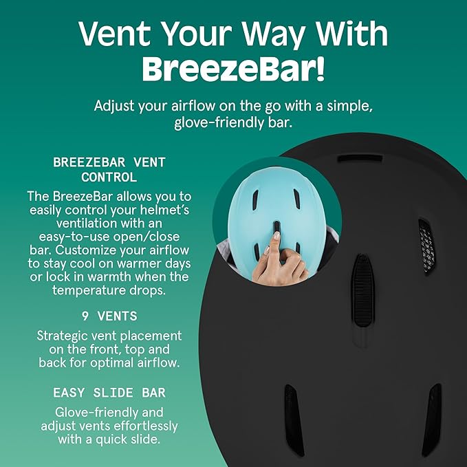 Retrospec Zephyr Ski Helmet - Snowboard Helmet for Adults & Youth - Adjustable Fit with Breathable Vents for Men, Women, Boys and Girls-StrideForce Fitness