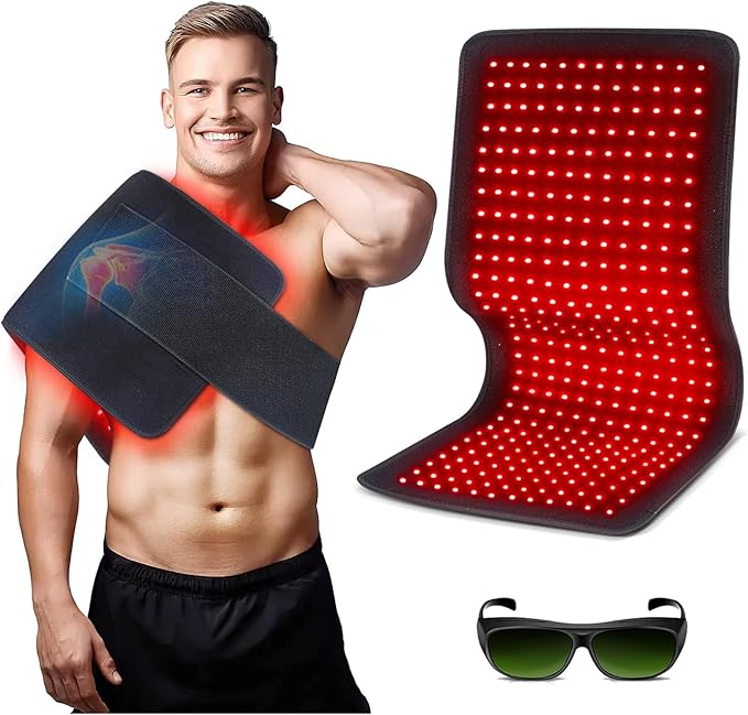 Red Light Therapy Pad for Body, 60W LED Red & Infrared Light Device Mat with 660nm & 850nm Wavelengths for Waist Back Shoulder Muscle Pain Relief FSA Eligible-StrideForce Fitness