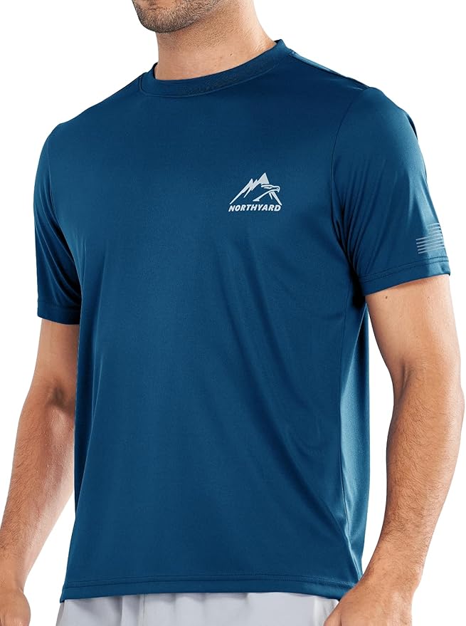 NORTHYARD Men's UPF 50+ Sun Protection Shirts Swim SPF UV Quick Dry Short Sleeve T-Shirts for Athletic Fishing Rash Guard-StrideForce Fitness
