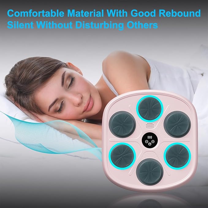 2025 New Model Smart Music Boxing Machine for Adults and Kids, Training Machine with LED Electronic Wall Mounted, Home Indoor Workout Equipment with Premium Boxing Gloves-StrideForce Fitness