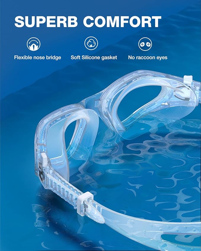 ZIONOR Swim Goggles, G1 SE Swimming Goggles Anti-fog for Adult Men Women-StrideForce Fitness