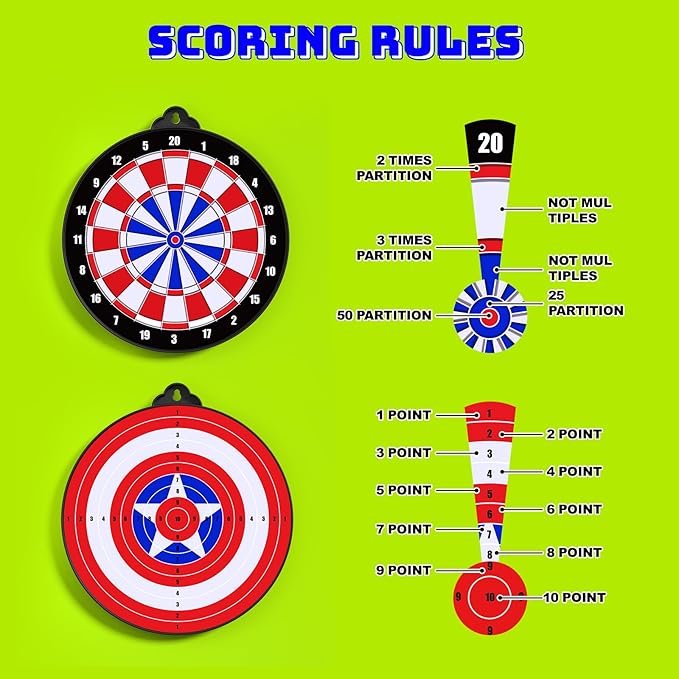 Magnetic Dart Board for Kids Indoor Outdoor Kids Games and Party Games, Christmas Birthday Gifts Toys for Boys Age 3-12-StrideForce Fitness
