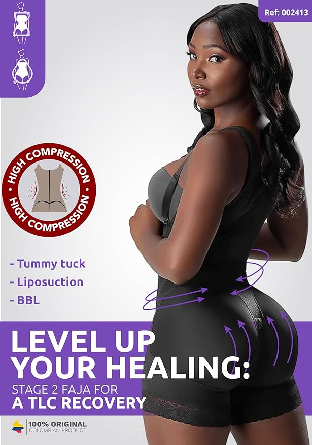Snatched Body - Women's Stage 2 Faja Colombians with Bra Shapewear - BBL Post Surgery Garment - Reductoras Moldeadoras-StrideForce Fitness