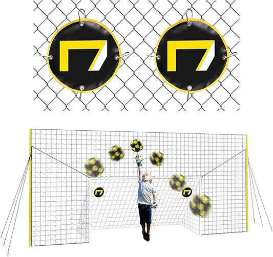 3-in-1 Soccer Training Rebounder & Goal Backstop Net - Soccer Goal for Volley, Passing, Solo Training - Outdoor Sports, Backyard Games-StrideForce Fitness
