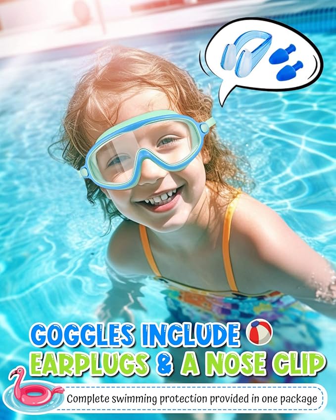 Rantizon Swim Goggles 2 Pack, Wide View Anti Fog&UV Swimming Goggles for Audlt, No Leaking Swim Glasses for Men Women Kids-StrideForce Fitness