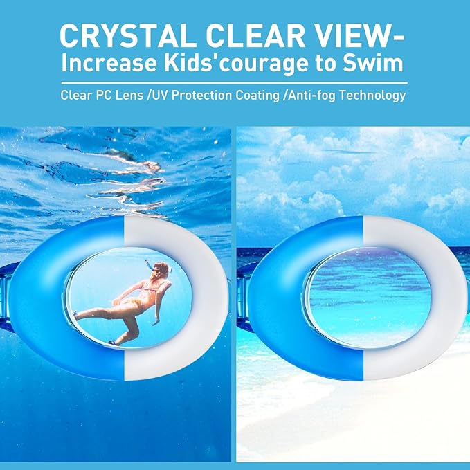 Aegend 2 Pack Kids Goggles, Swimming Goggles for Kids Age 4-16 Boys and Girls Youth, Anti-Fog Waterproof Anti-UV Pool Goggles-StrideForce Fitness