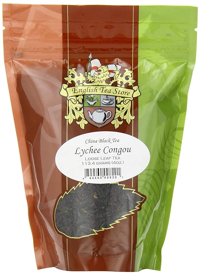 Lychee Congou China Black Tea | Loose Leaf Pouches | Naturally Scented with Lychee Essence | Medium Caffeine | Kosher and Vegan | Fruity and Floral Black Tea for Hot or Iced Brewing-StrideForce Fitness