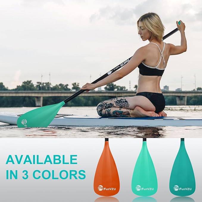 SUP Paddle, Stand Up Paddle Board Paddle Lightweight Adjustable 4-Piece Aluminium Kayak Paddles, Unique Lock Design Floating Alloy Shaft Paddle for Paddle Board-StrideForce Fitness