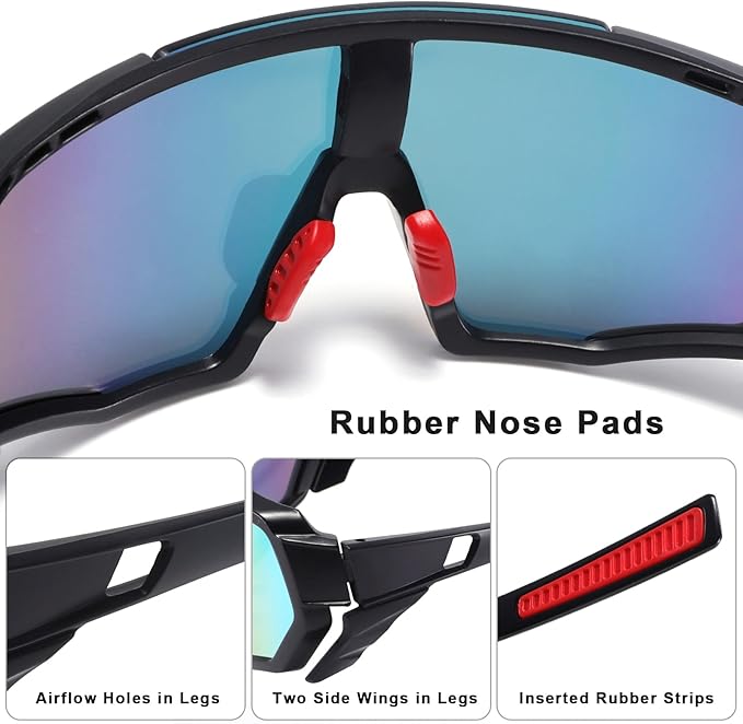 MALIDAK Sports Sunglasses for Mens Women Youth Baseball Sunglasses UV400 Protection Men Cycling Glasses-StrideForce Fitness