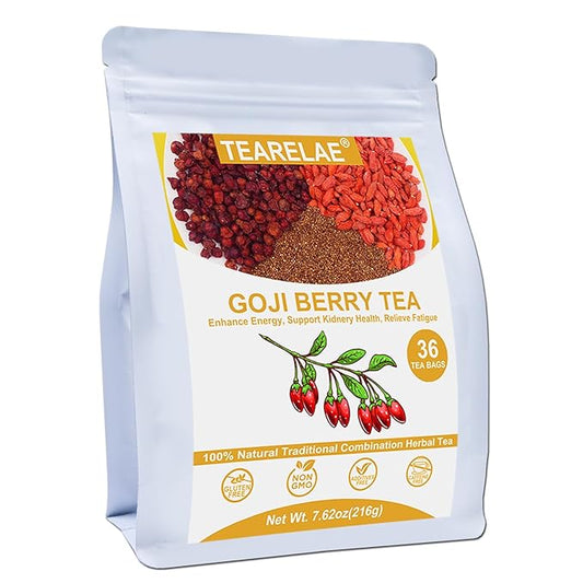 TEARELAE - Five Flavors Goji Berry Tea Bags - 6g x 36 Count - Traditional Herbal Tea Combination For Men - Non-GMO - Caffeine-free - Restore Passion & Digestion Support-StrideForce Fitness