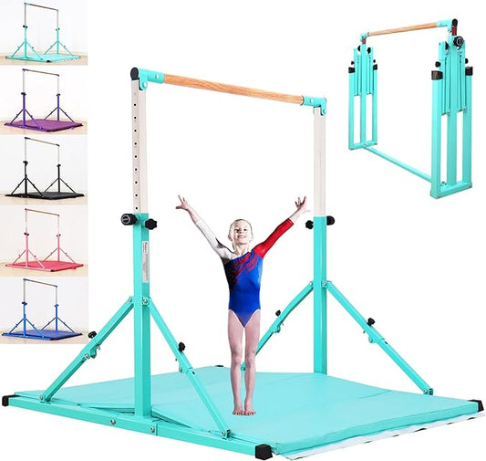 4FT/5FT Gymnastic Bar Set Gymnastics Horizontal Bar Gymnastics Kip Bar for Kids Home Use-StrideForce Fitness