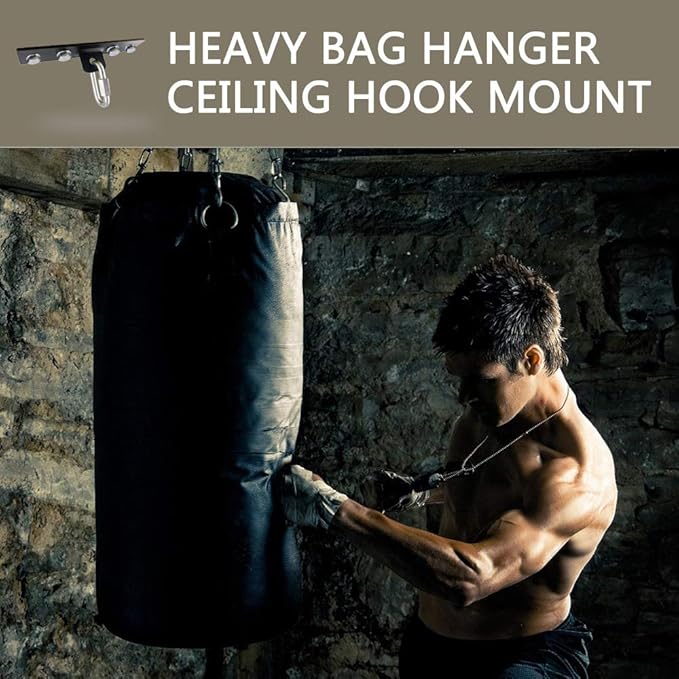 Qualward Heavy Bag Hanger Bracket for Wood Beam, Stainless Steel Swing Hangers Ceiling Wall Mount-StrideForce Fitness