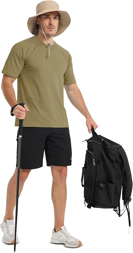 MAGCOMSEN Men's Short Sleeve UPF 50+ Sun Protection Shirts Quick Dry Athletic T-Shirt Hiking Running Swimming Rash Guard-StrideForce Fitness
